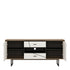 Brolo 2 door 2 drawer TV unit With the walnut and dark panel finish